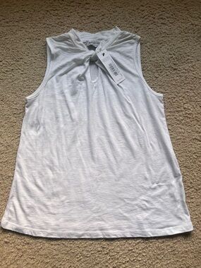 Amour Vert Victoria Reverie Slub Top: White